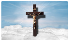 DNSEMP-C-107-BL Crusifix Clouds Blue